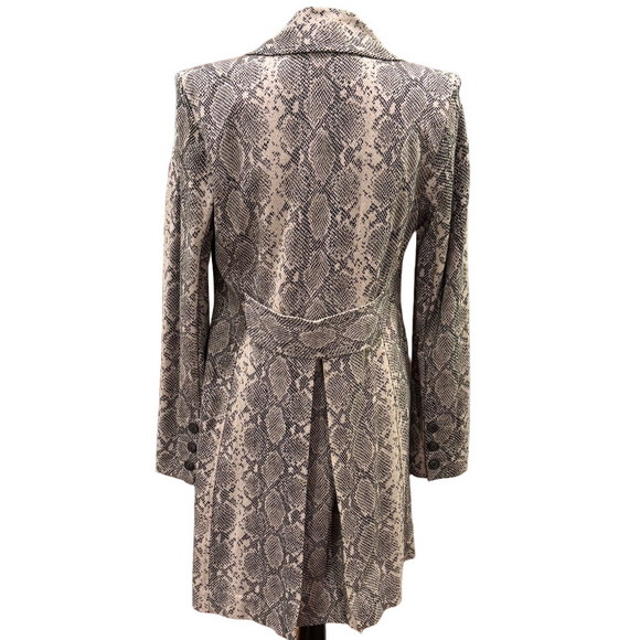 CAbi 4114 King Cobra Snake Print Ponte Knit Beige Black Fashion Coat, Size Med - Picture 5 of 10